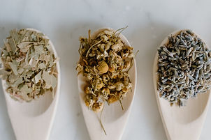 spoons with spices and medicine